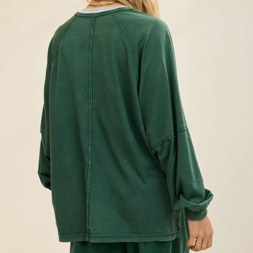 Aerie Cozy Long Sleeve Oversized Boyfriend T-Shirt - Picture 3 of 11